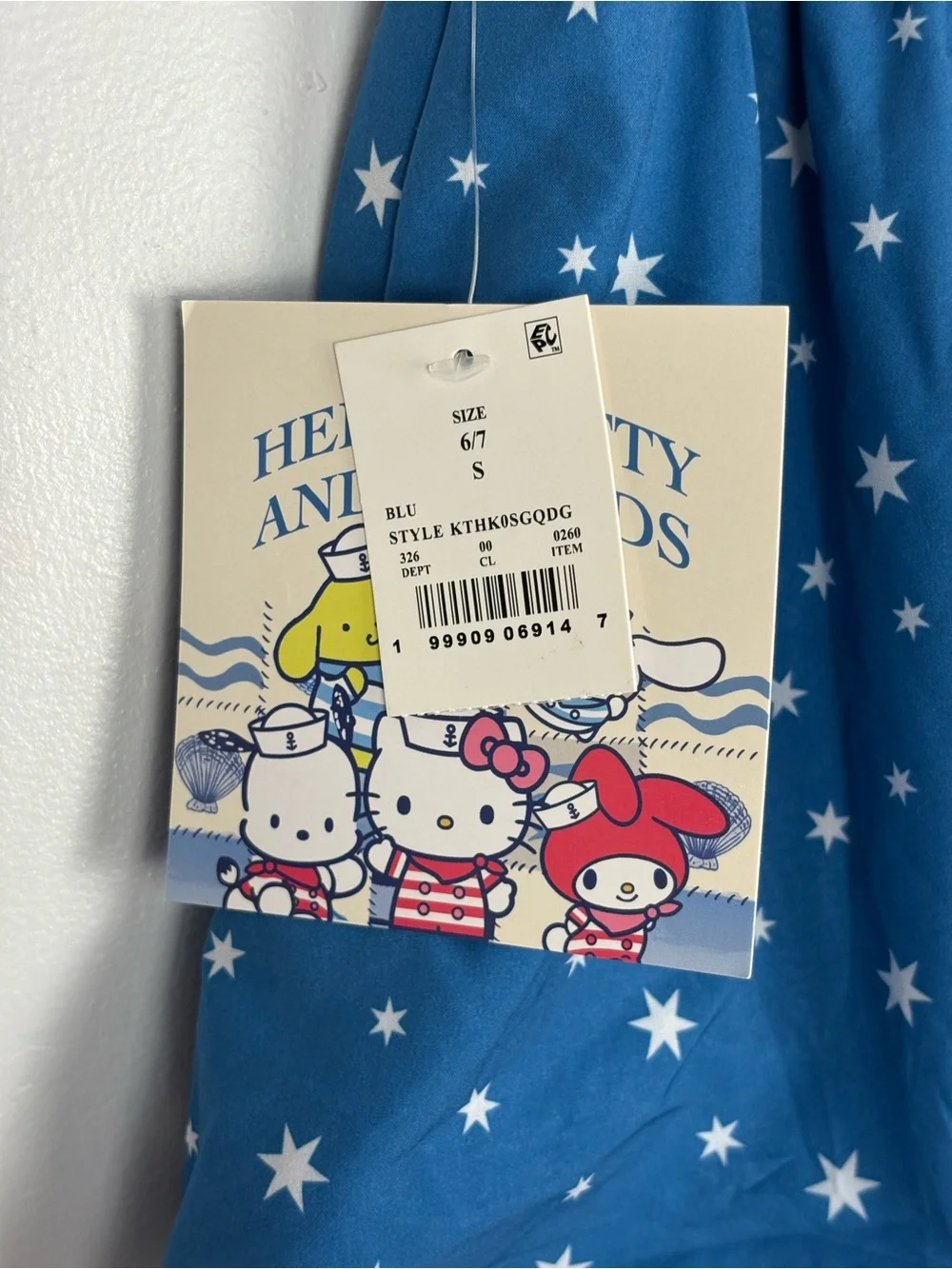 Girls Sanrio Cinnamoroll Star Blue White Active Skort Sailor Aesthetic